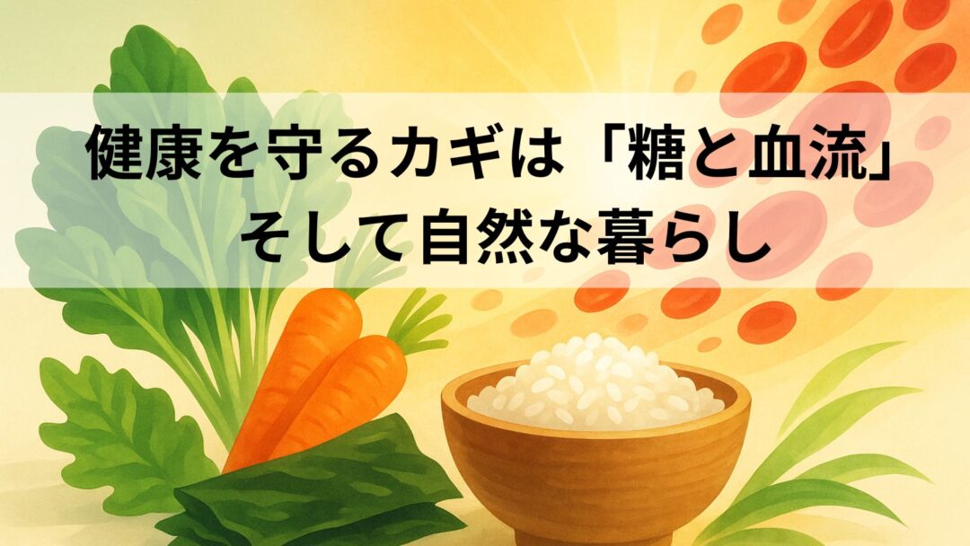 健康を守るカギは「糖と血流」そして自然な暮らし